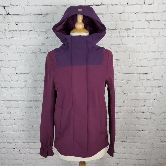 LULULEMON Studio Softshell Rain Jacket Plum Deep Zinfandel Purple - Picture 2 of 11